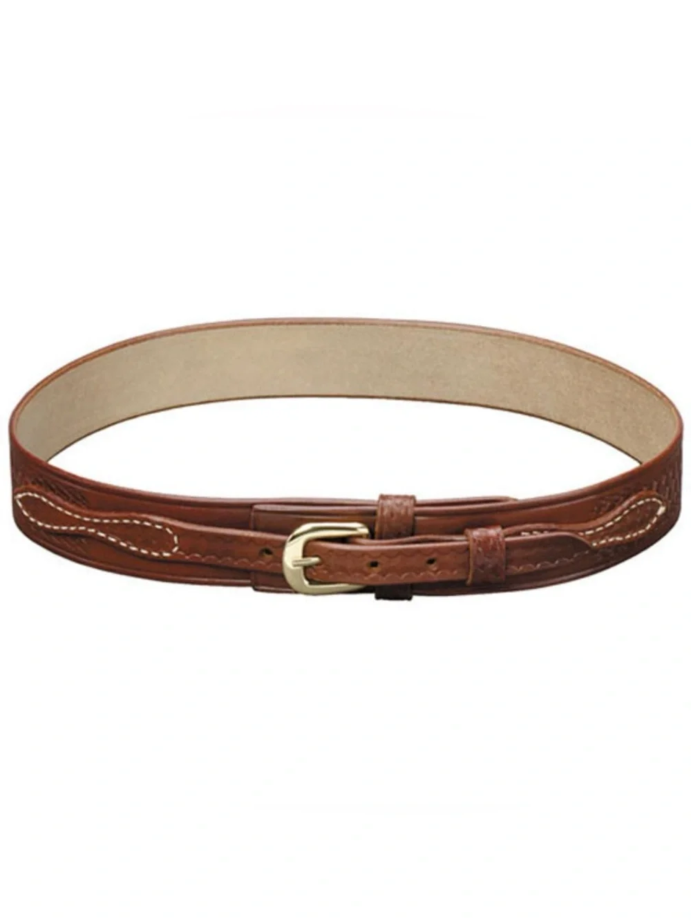 Lands' End Vintage Leather Ranger Belt featuring a distinct double-keeper 44